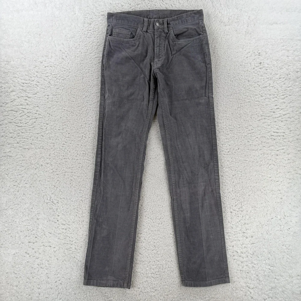 Brooks Brothers Mens 30x32 Gray Corduroy Pants Regular Clark Stretch Chino